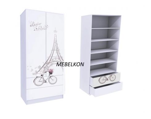 Шкаф "Париж" с двумя ящиками 100 mebelkon