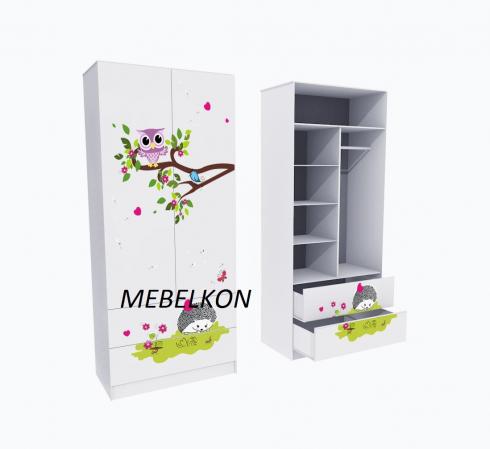 Шкаф "Совушки" комбинированный с ящиками 90 mebelkon