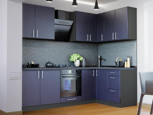 Кухонный комплект Соло темно-синий ЛДСП