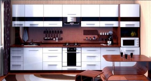 Кухонный комплект Арли 4,0 м Белый перламутр